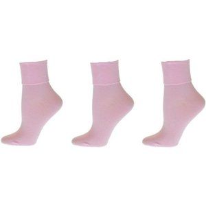 Turn Cuff Organic Cotton Seamless Toe 3 Pair Socks